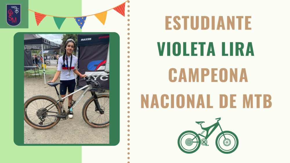 Violeta Lira, estudiante de 8°BA, se corona como campeona nacional de MTB